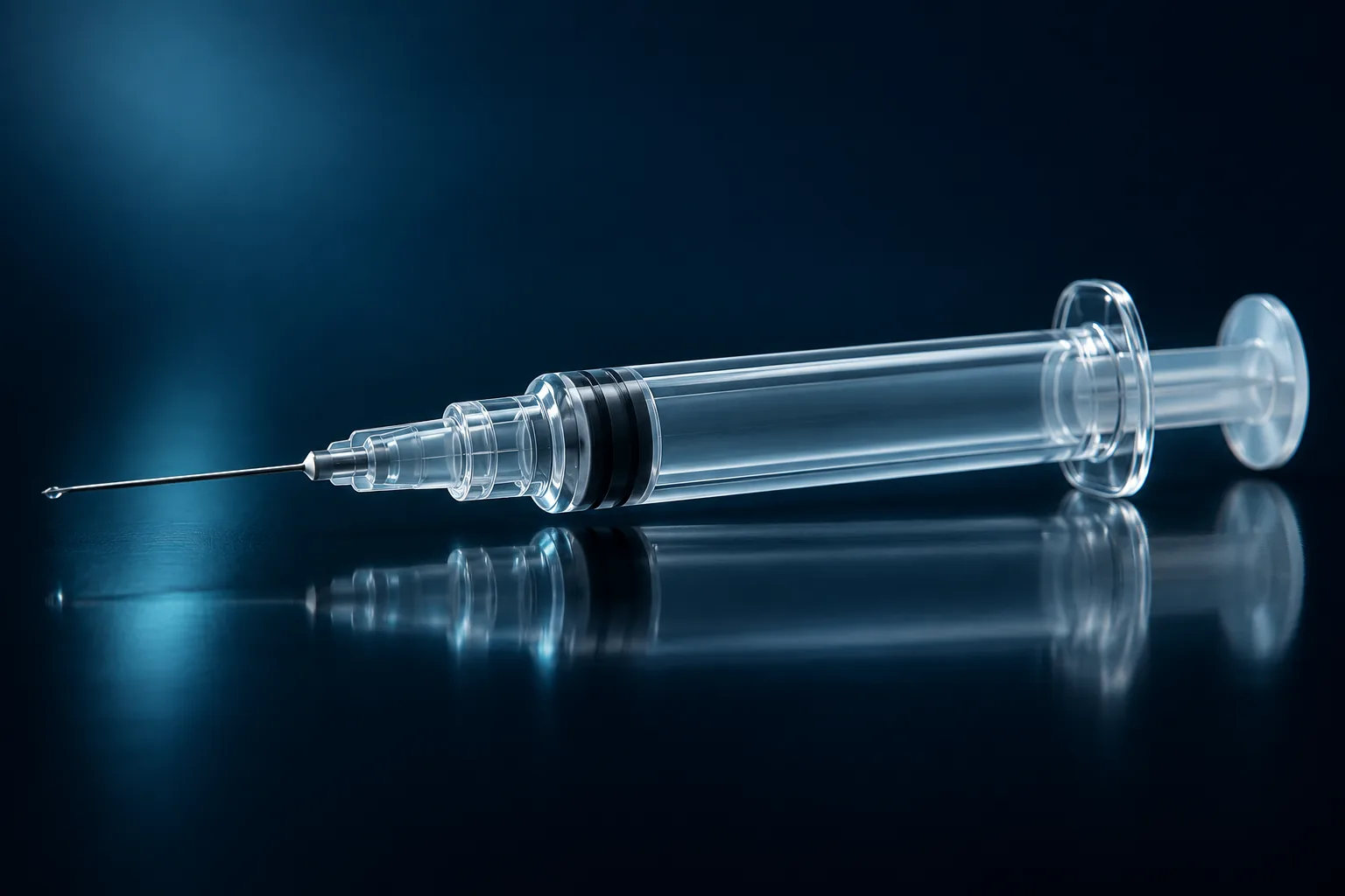 An insulin syringe